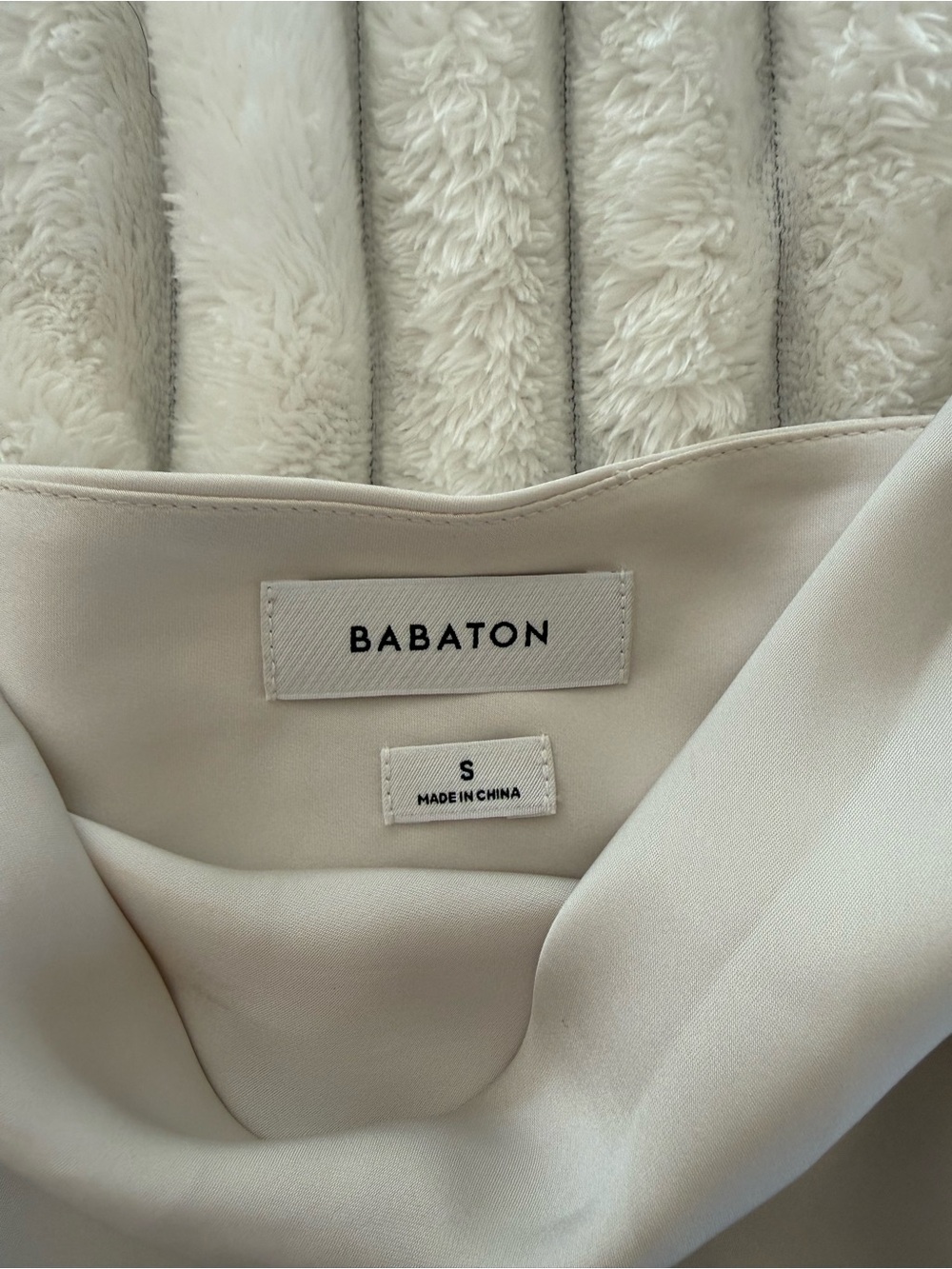 Babaton Cream Satin Blouse